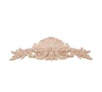 Kichvoe Applique Bois Décorative Moulure D'angle en Bois Sculpté Beige Motif Tridimensionnel DIY Non Peinte pour Meubles et Cabinets Décoration Chambre et Salon
