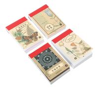 Kichvoe Autocollant de Journalisation, Autocollant Vintage en Papier, 4 Livres/paquet, à Déchirer et Coller, pour Carnet et Cartes de Vœux Faites Main, Motifs Rétro Style Plusieurs styles
