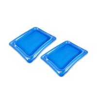 Kichvoe Bar de Service Gonflable Bar à Glace Lot de 2 en PVC Bleu Grande Capacité, Flottant, Remplissable de Glace, pour Buffet Boissons de Fête Piscine et Pique-