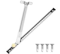 Kichvoe Barre de Sécurité Télescopique Angle D'ouverture Réglable Limiteur Robuste en Acier Argenté pour Fenêtre à Battant Pose de Fenêtres Sécurisées