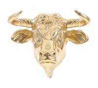 Kichvoe Bouton de Meuble en Laiton Or Forme Tête de Taureau Vintage pour Tiroirs et Armoires, Poignée Décorative Maison Bureau
