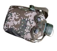 Kichvoe Cantine Militaire Bouilloire de Survie Légère Design Crochet 1l en Alliage D'aluminium Housse en Toile pour Voyages et Aventures en Plein Air
