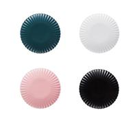 Kichvoe Céramique Assiette Dessert Chrysanthème Noire 8 Pouces | Rangement Facile des Aliments, Style Rétro Rustique, pour Fruits et Gâteaux, Vaisselle Cuisine