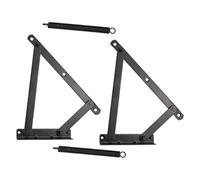 Kichvoe Charnières pour Canapé Support à Ressort, Design Pliable en Alliage Noir, Paire pour Applications de Meubles et Portes D'armoire