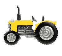 Kichvoe Décoration Murale en Fer Forgé Tracteur Jaune, Applique Murale Compacte pour Intérieur et Extérieur, Ornement Métal Artisanal pour Salon, Bureau, Jardin, Décoration Vintage