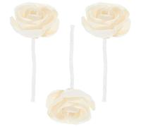 Kichvoe Diffuseur D'arômes sans Flamme 3 Pièces de Fleur de Camélia avec Corde en Coton Beige, Libération Continue de Parfum, Décor Naturel pour Maison et Bureau