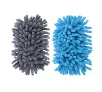 Kichvoe Essuie-glace de Tableau de Bord en Chenille Bleu 2pcs, Éponge Lavable la Main, Adapté pour Tableau Blanc la Maison Classe