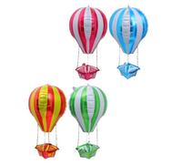 Kichvoe Kit de 4 Ballons en Film Aluminium Forme Montgolfière pour Décoration de Fête, Accessoires Élégants pour Fond Photo et Décor la Maison