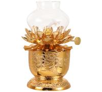 Kichvoe Lanterne à Pétrole en Verre Rotative Rétro, Petite Lampe Décorative | Abat-jour en Verre Unique, Alliage Robuste, Pare-vent Pratique, Installation Facile, pour Salon et Mariage