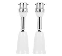 Kichvoe Lot de 2 Rallonges Adaptateurs de Douille B22 à E27 11,4 Cm, Réglables Verticalement 90° et Horizontalement 360°, Support Jusqu’à 150w, Compatible 110-250v, pour Éclairage