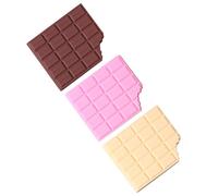 Kichvoe Lot de 3 Bloc-notes Créatifs de Chocolat, Léger Papier Lisse, Carnet de Poche Amusant pour Messages et Écriture