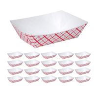 Kichvoe Lot de 50 Barquettes à Goûter Jetables en Papier Multifonctions Design Unique, pour Fêtes D'anniversaire et Service Rapide
