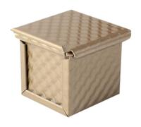 Kichvoe Mini moule à pain carré avec couvercle anti-adhésif Pullman Boîte à toast Moule à pain en aluminium Moule à pain Cube Moule à pain ondulé Moule de cuisson avec couvercle, 8,9 x 6,3 x 6,1 cm