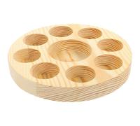 Kichvoe Organisateur Rond pour Huiles Essentielles Boîte de Rangement Compartiments Plateau Verre Support Sécurisé pour Flacons Aromathérapie