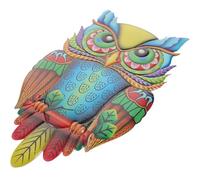 Kichvoe Ornement Suspendu Hibou en Fer Robuste, Sculpture Murale Métallique Simple et Polyvalente pour Décoration Chambre Adulte et Pendaison de Crémaillère