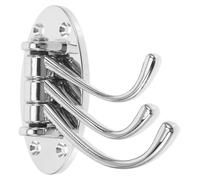 Kichvoe Patère Murale Pliable à 3 Bras, Crochet Pivotant de Salle de Bain en Alliage de Zinc Argenté, Robuste Cuisine et Salle de Bain