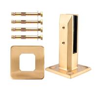 Kichvoe Pince à Verre en Acier Inoxydable 304, Support Verre Suspendu sans Perçage, Facile à Utiliser avec Couvercle et Vis, Gain de Place pour Garde-corps ou Balcon