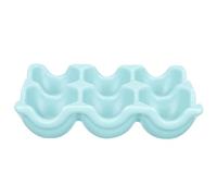 Kichvoe Porte-œuf en Céramique 6 Cases pour Réfrigérateur, Plateau à Œufs en Porcelaine, Conserve les Œufs Frais Plus Longtemps, Empêche le Roulement, Cuisine et Pâtisserie