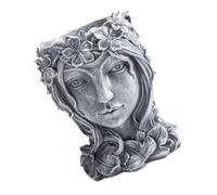 Kichvoe Pot De Fleurs en RéSine Gris pour Succulentes avec Design Fille Sculpté JardinièRe D’IntéRieur DéCorative pour Maison Bureau Et Jardin Contenant Durable 7.87X6.22X5.71In
