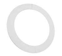 Kichvoe Rosace Ronde Blanche en Abs pour Canalisations D'eau, Couvercle Décoratif Auto-adhésif pour Tuyau de Plancher Cuisine, Protection la Poussière et Ajustement
