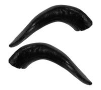 Kichvoe Serrage-tête et Design Créatif - Cornes de Taureau en Plastique Noir, Forme Large pour Carnavals et Amateurs de Bricolage