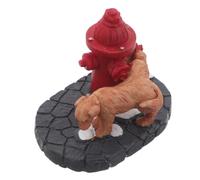 Kichvoe Statuette Mini Chien de Noël en Résine Borne Hydrante