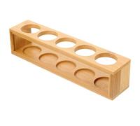 Kichvoe Support pour Huiles Essentielles en Matériau Synthétique Beige, Porte-Bouteilles 5 Emplacements, et Résistant, pour Rangement sur Bureau