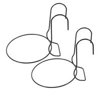 Kichvoe Supports Suspendus en Fer Noir 17 CM Lot de 2, Support Mural pour Fleurs de Balcon, Fixation Intérieure et Extérieure, Anneaux Porte-Pots Décoratifs pour Jardin et Terrasse