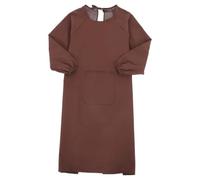 Kichvoe Tablier Imperméable Tablier Suspendu à Manches Longues avec Poche, Tissu Imperméable, Couverture Complète des Bras, Couleur Café, Cuisine et Cosmétologie, Chefs à Domicile
