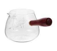 Kichvoe Tasse à Café en Verre 300ml Poignée en Bois Résistante | Style Moderne Élégant, Usage Quotidien à Maison, Boissons Chaudes ou Froides, Design à Anse Latérale