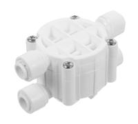 Kichvoe Valve D'arrêt Automatique à Quatre Voies Blanc pour Systèmes de Purification D'eau par Inverse, Connecteur Rapide et Composants D'étanchéité Précis, pour L'entretien Régulier
