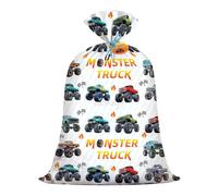 KIDAJOY Sacs cadeaux d'anniversaire en plastique extra large pour garçons 91,4 x 142,2 cm Jumbo avec thème camions pour enfants, bébés, garçons, Happy Birthday Baby Shower Party Multicolore
