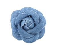 KiddiBubzi 5 pièces Fleur de Denim Artificielle 7. / 4. Petit camélia de 3,5 cm, décoration de Mariage, Bricolage, Coiffure, Scrapbooking, Artisanat(Color-10)