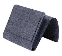 KiddiBubzi Sac de Rangement de Chevet en Feutre, Organiseur de lit, de Bureau, de canapé, de télécommande, de TV, à Suspendre, Pochettes de Support de canapé(Dark Gray)