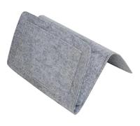 KiddiBubzi Sac de Rangement de Chevet en Feutre, Organiseur de lit, de Bureau, de canapé, de télécommande, de TV, à Suspendre, Pochettes de Support de canapé(Light Grey,1PC)