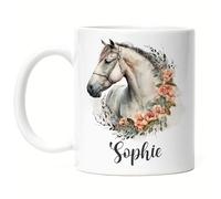 Kiddle-Design Tasse Personnalisée avec Motif Cheval pour Fille, Tasse Enfant Poney, Cadeau avec Nom