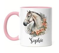 Kiddle-Design Tasse Personnalisée Cheval Rose - Tasse Enfant Fille avec nom et Motif Poney - Cadeau