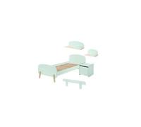 KIDDY Lit et sommier + Chevet 1 porte + Etagere 45cm + Etagère 65cm