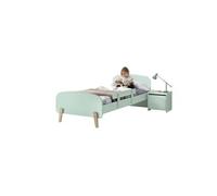 KIDDY Lit simple en bois et sommier + Barrière de sécurité + Chevet enfant 1 porte