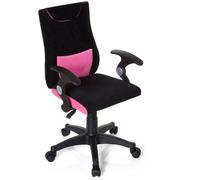 KIDDY PRO AL - Chaise pivotante pour des enfants noir / rose