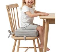 KiddyMoon Coussin Rehausseur De Chaise Enfant, Assise Rehaussée 10 Cm Avec Housse Lavable Et Liens d’Attache, Gris Clair