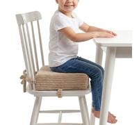 KiddyMoon Coussin Rehausseur De Chaise Enfant, Assise Rehaussée 10 Cm Avec Housse Lavable Et Liens d’Attache, Beige