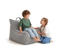 KiddyMoon Fauteuil Enfant Tissu côtelé Confortable Chambre Jeu Lecture | dossier surélevé, deux housses zippées, poignée de transport, entretien facile