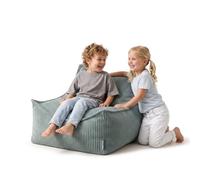 KiddyMoon Fauteuil Enfant Tissu côtelé Confortable Chambre Jeu Lecture | dossier surélevé, deux housses zippées, poignée de transport, entretien facile
