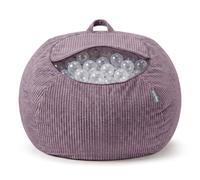 KiddyMoon Pouf pour Enfants 2-en-1 Rangement pour Jouets, 80x80x50cm | lavable en machine, fermeture zippée longue, sans bords durs, rembourrage textile maison