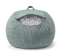 KiddyMoon Pouf pour Enfants 2-en-1 Rangement pour Jouets, 80x80x50cm | lavable en machine, fermeture zippée longue, sans bords durs, rembourrage textile maison