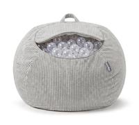 KiddyMoon Pouf pour Enfants 2-en-1 Rangement pour Jouets, 80x80x50cm | lavable en machine, fermeture zippée longue, sans bords durs, rembourrage textile maison