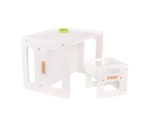 KiddyMoon table et chaise pour enfants, bureau multifonctionnel, ensemble de sièges en bois jouets pour bébés meubles pour enfants table ensemble de meubles en bois chaise banc en bois, blanc