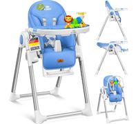 KIDIZ® 3en1 Chaise haute Chaise haute pour enfant avec arceau de jeu , transat , chaise haute combinée Siège bébé ,7 hauteur réglable Dossier inclinable , évolutif de 0 mois à 6 ans Chaise bébé
