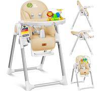 KIDIZ® 3en1 Chaise haute Chaise haute pour enfant avec arceau de jeu , transat , chaise haute combinée Siège bébé ,7 hauteur réglable Dossier inclinable , évolutif de 0 mois à 6 ans Chaise bébé
